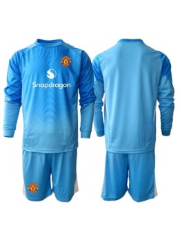 Billige Manchester United Keeper Hjemmedraktsett Barn 2025-26 Langermet (+ Korte bukser)
